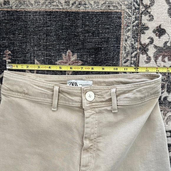 ZARA Tan Wide Leg Trousers - Picture 2 of 4